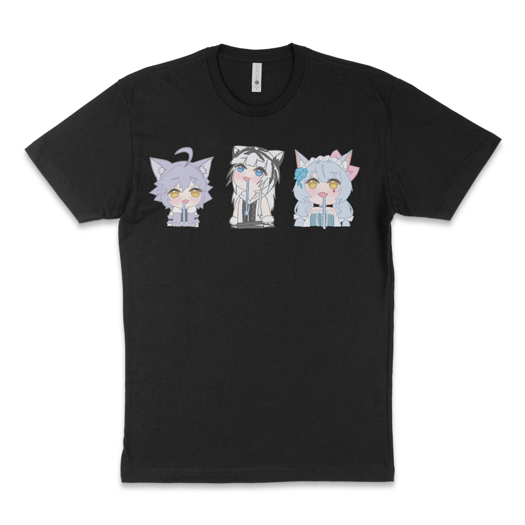 Trio on front of shirt