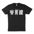 Trio on front of shirt